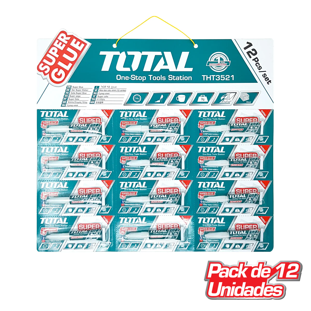 (Carton De 12Pcs) Super Pegamento “Super Glue” Transparente, Crazy Glue 100% Pura. - Image 2