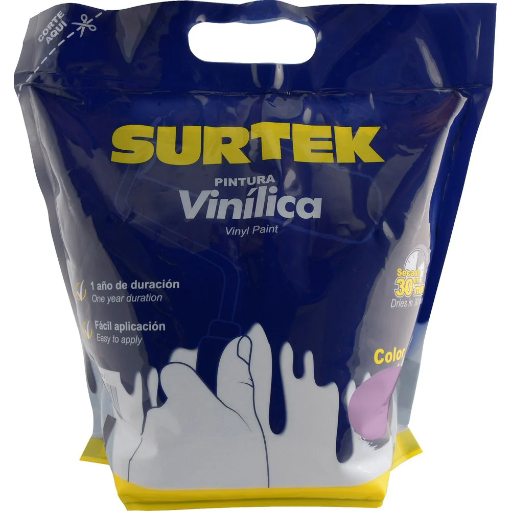 Surtek Pintura Vinílica En Bolsa , 3.7 Litros , Lila - Image 2