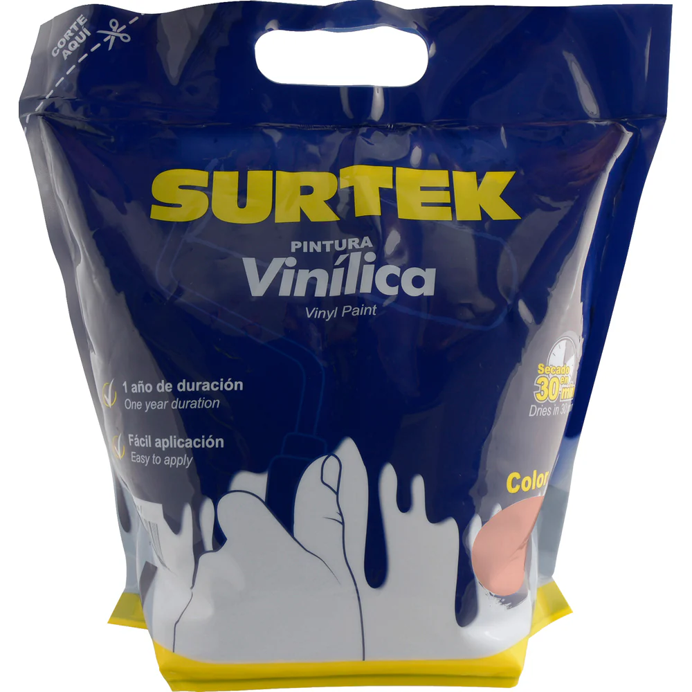 Surtek Pintura Vinílica En Bolsa , 3.7 Litros , Salmón