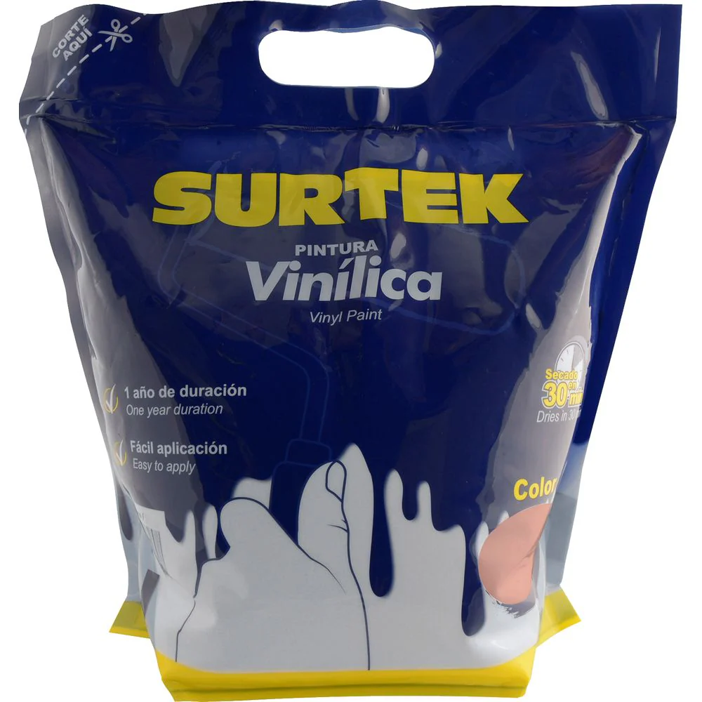 Surtek Pintura Vinílica En Bolsa , 3.7 Litros , Salmón - Image 2
