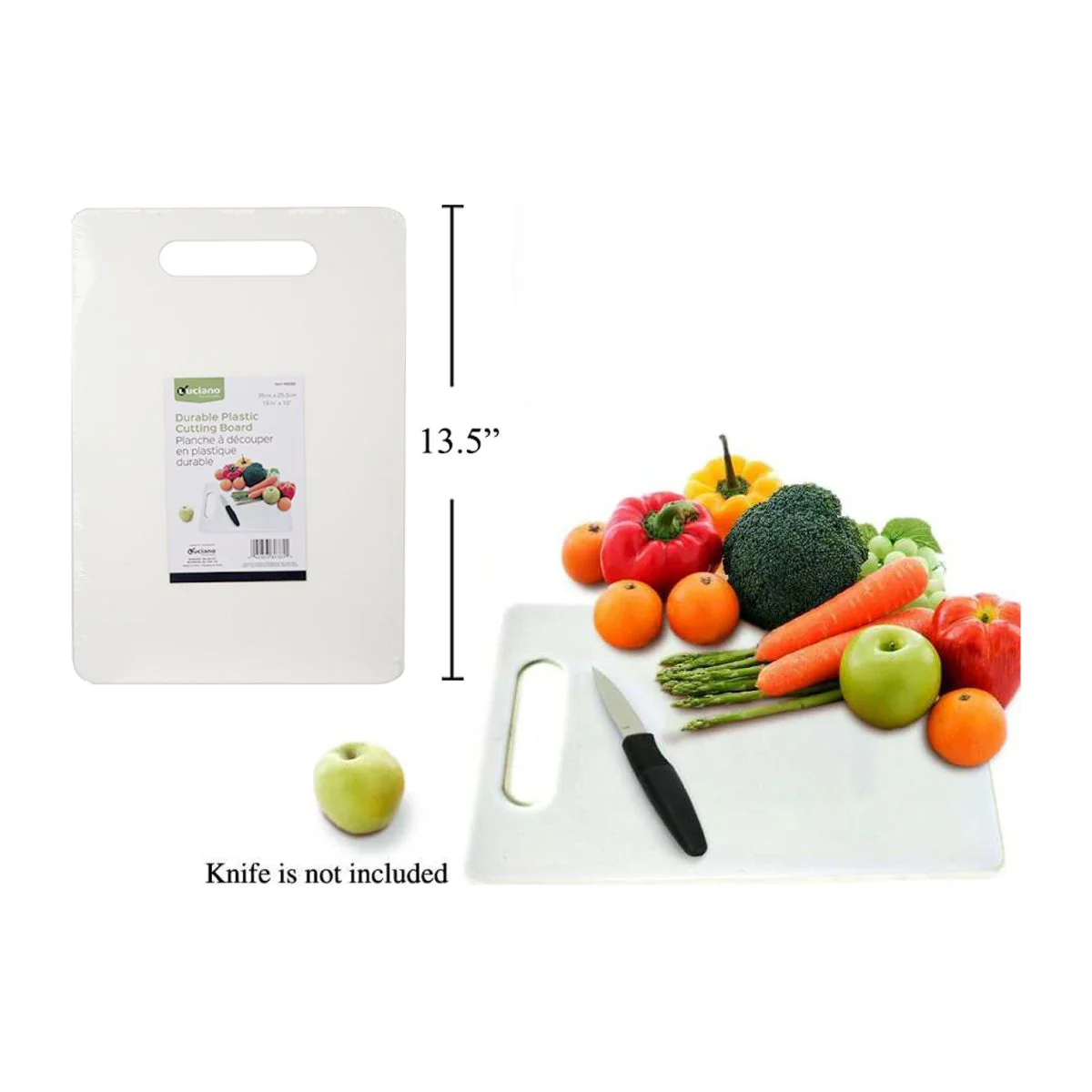 Tabla De Picar Cortar Para Cocina De PE Luciano, Envoltura Con Inserto, 34.5X25x0.6Cm (HZ) - Image 2