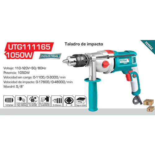 Taladro Percutor1050w De 5/8". Veloc. Variable, Swich De Reversa, Caja D/Engranajes En Alum. Calidad - Image 2