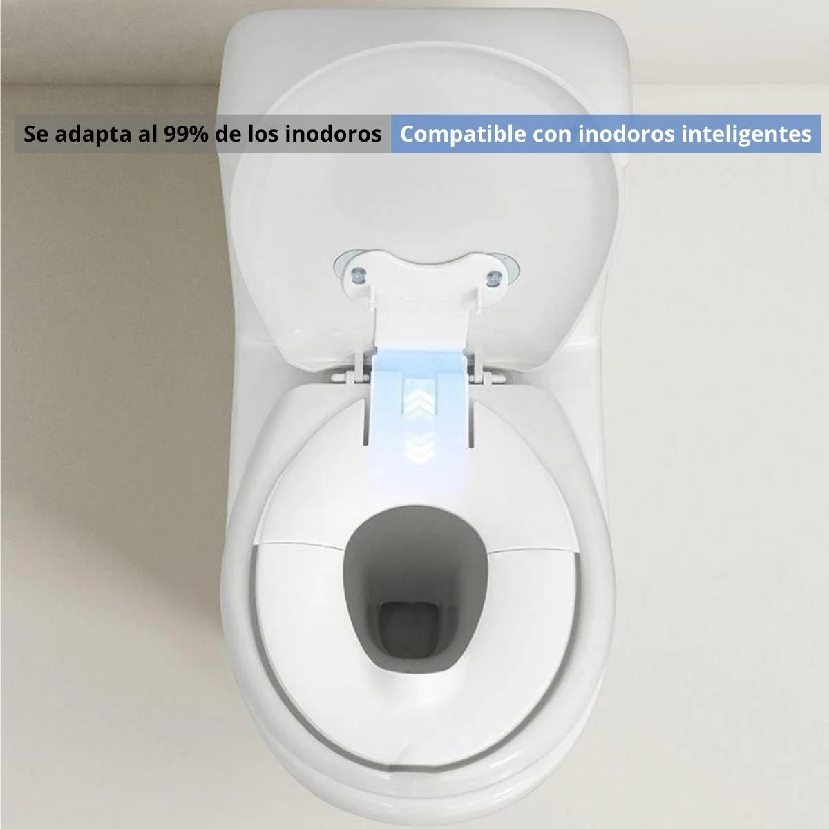 Tapa Asiento Infantil Portátil Para Inodoro Con Doble Pliegue Y Deflector De Orina. Adaptador Universal 99% Compatibilidad. Material Plástico ABS - Image 3