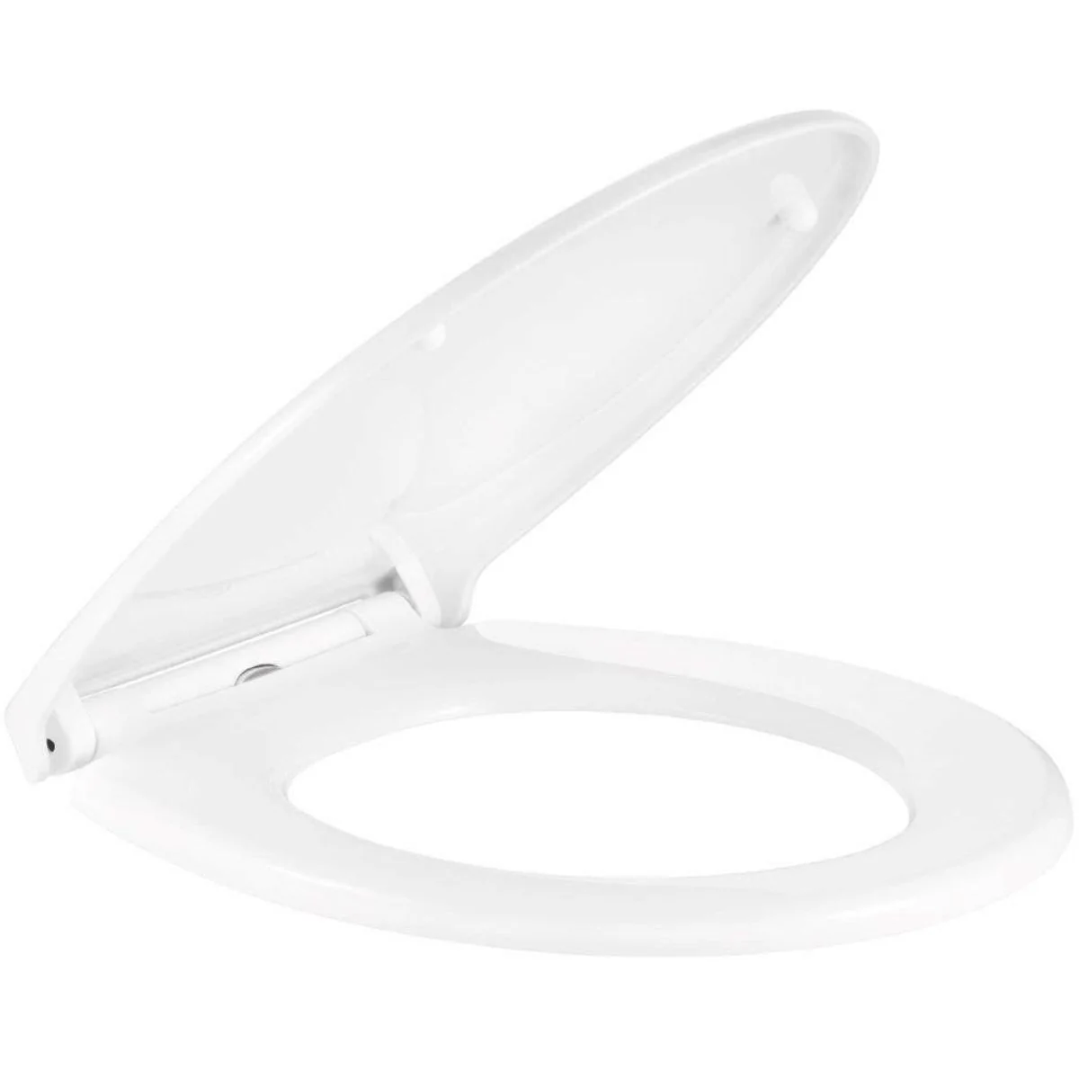 Asiento De Inodoro PP De Cierre Suave. Tapa Blanca Adaptable A La Mayoría De Sanitarios.