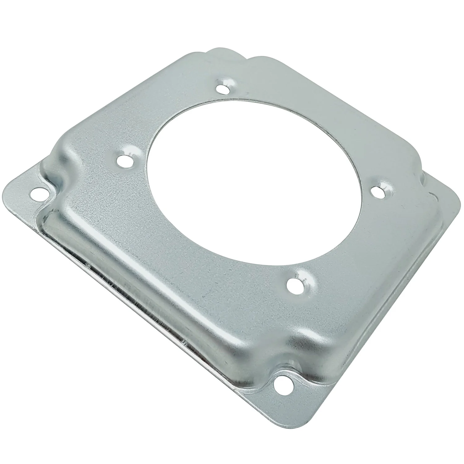 Tapa Metalica Para Cajilla De 4X4 Con Hueco Para Tomacorriente Industrial De 220 Volt - 50Amp. - Image 2