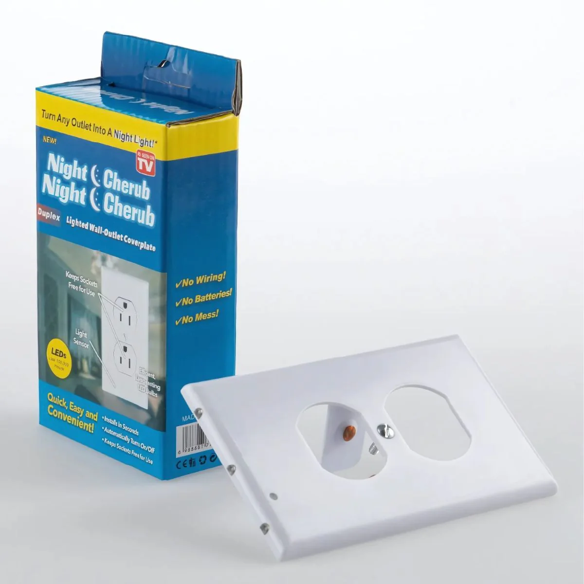 Tapa Plástica De Interruptor O Tomacorriente Con Luz LED. Iluminación Automática. Ideal Para Pasillos Y Dormitorios. - Image 6