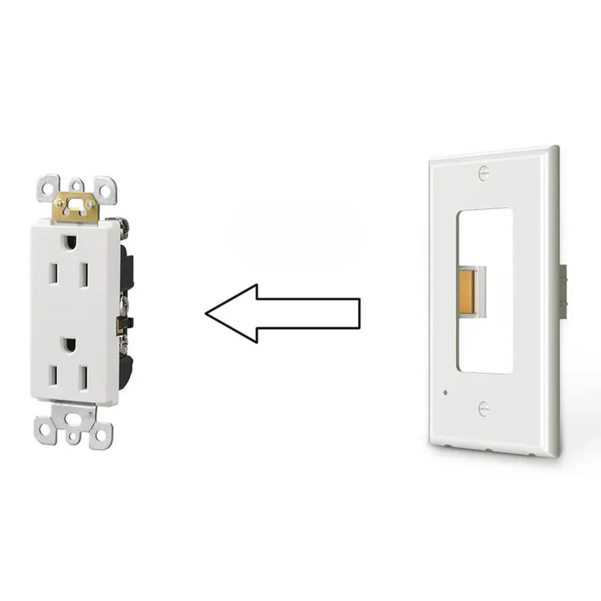 Tapa Plástica De Interruptor O Tomacorriente Con Luz LED. Iluminación Automática. Ideal Para Pasillos Y Dormitorios. Estilo Rectangular. - Image 3