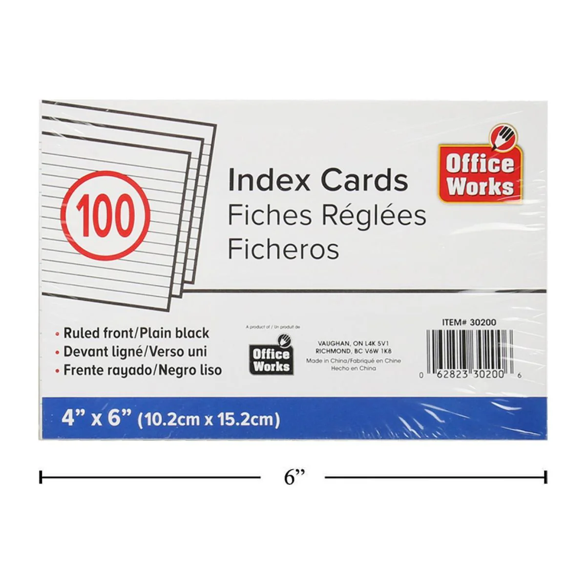 Tarjeta De Índice Con Rayas De 4X6 "100 Piezas Envoltura Retráctil - Image 4