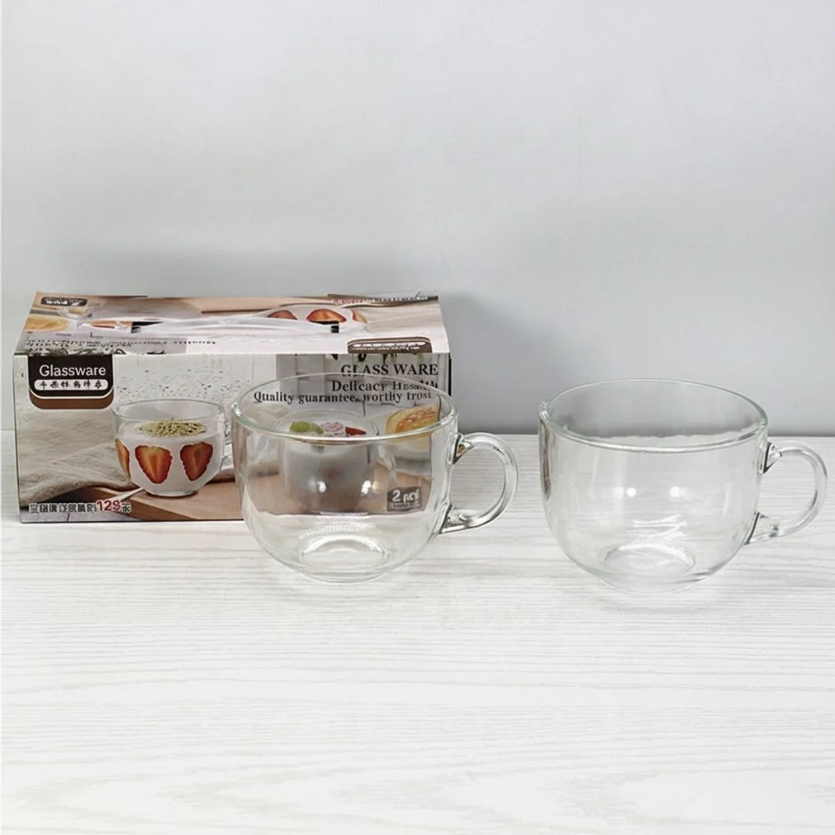 Tazas De Vidrio Transparente Con Asa. Tazas Resistentes Para Café, Té, Leche Y Bebidas Calientes De 500 Ml (Set De 2) - Image 2