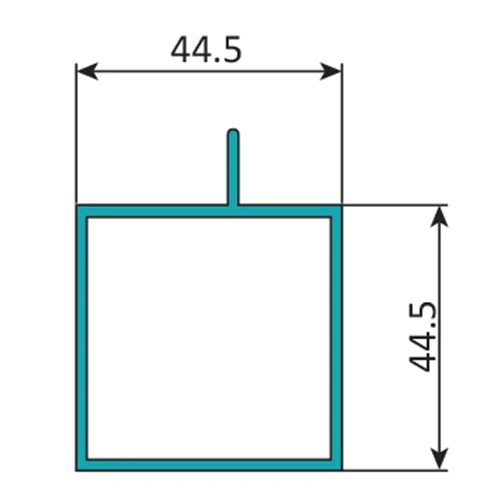 TCE-2 Perfil Hoja Puerta De 1 3/4" X 1 3/4"  Aleta Descentrada. E = 1.8 Mm. L= 5.85 M BRONCE - Image 2