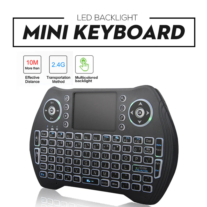 Teclado Inalámbrico Mini 2.4Ghz Con Touchpad Integrado Y Retroiluminación LED. Compatible Con Smart TV, Android, TV Box Y PC. - Image 3