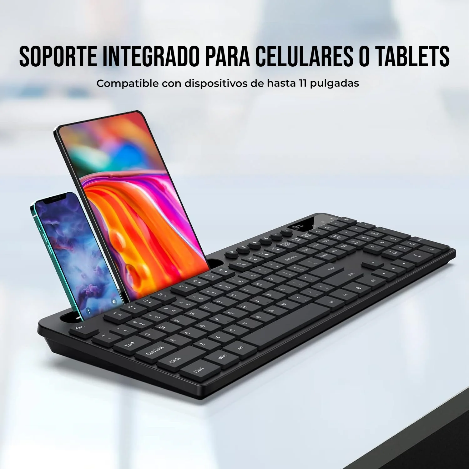 Teclado Y Mouse Inalámbricos Compatible Con Windows, Macbook Y Laptop Color Negro. - Image 3