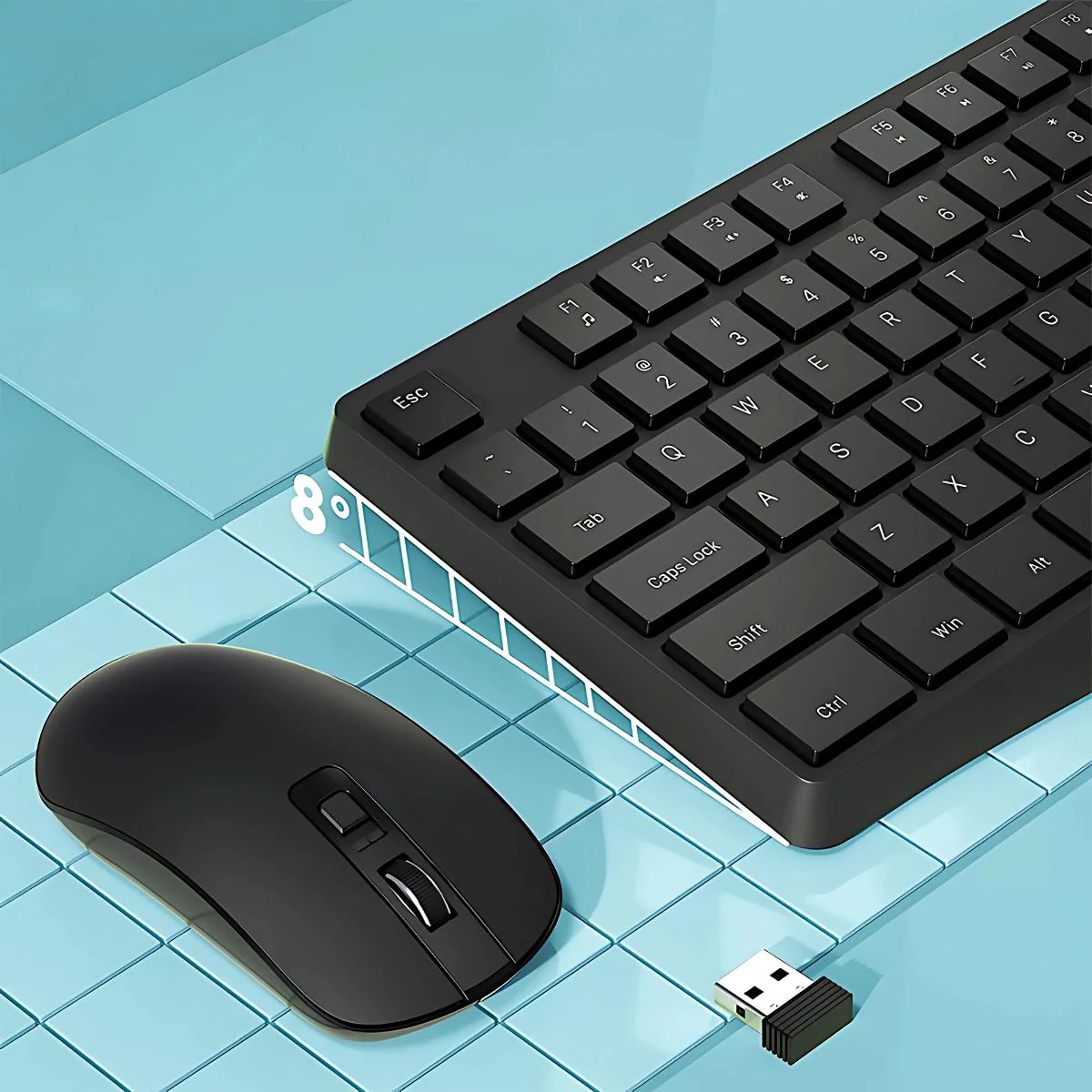 Teclado Y Mouse Inalámbricos Compatible Con Windows, Macbook Y Laptop Color Negro. Tecnología 2.4G. Usa Baterias AAA Y AA - Image 2