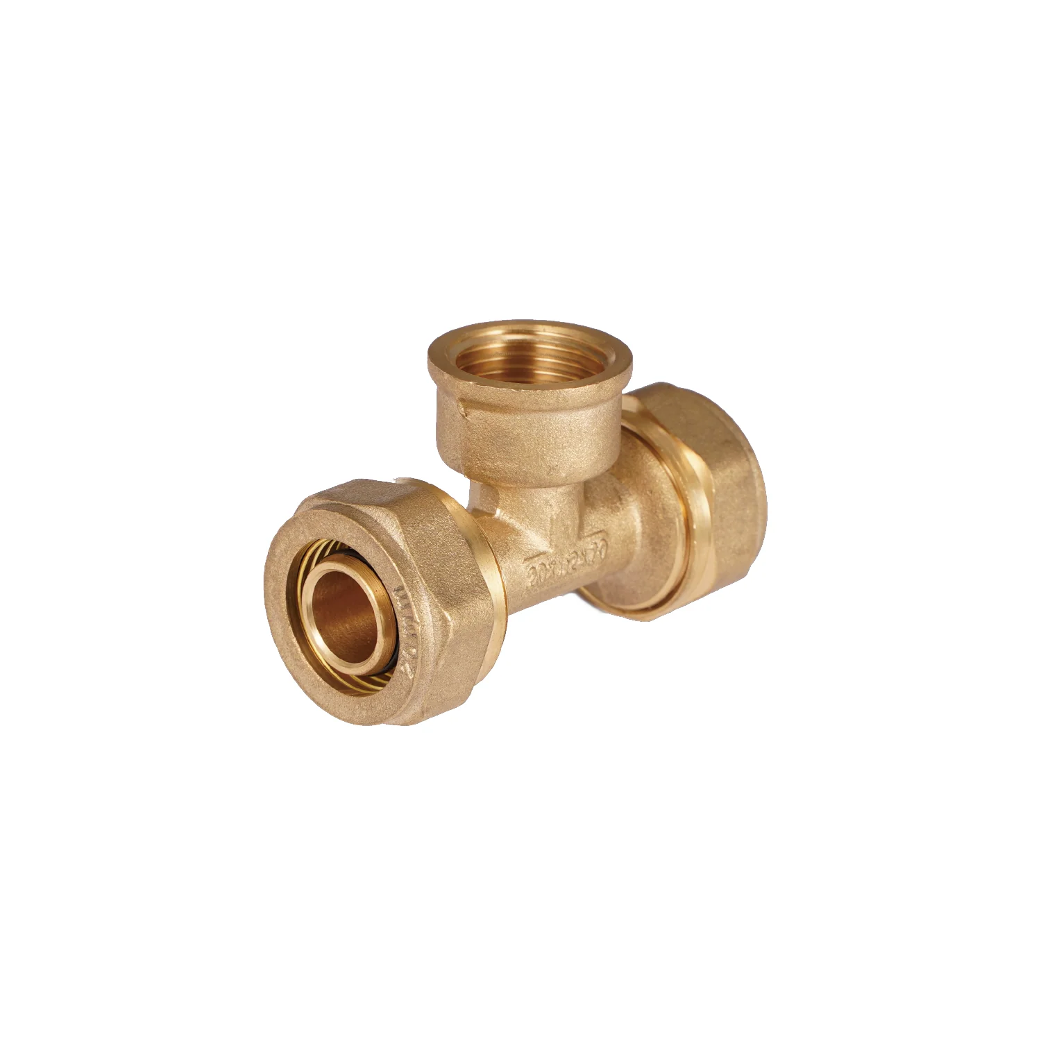 Tee De Compresión Hembra 1/2" (16 Mm X 16 Mm X H1/2") En Latón. Conector De 3 Vías Para Agua Y Gas. - Image 2