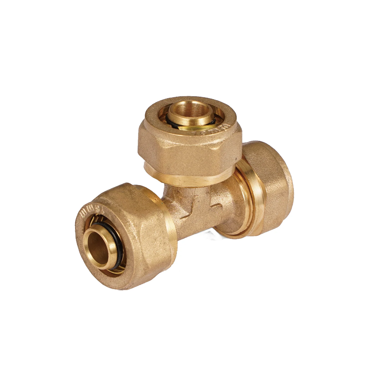 Tee De Compresión Recta 1/2" (20 Mm) En Latón. Conector En T Para Agua Y Gas. - Image 2