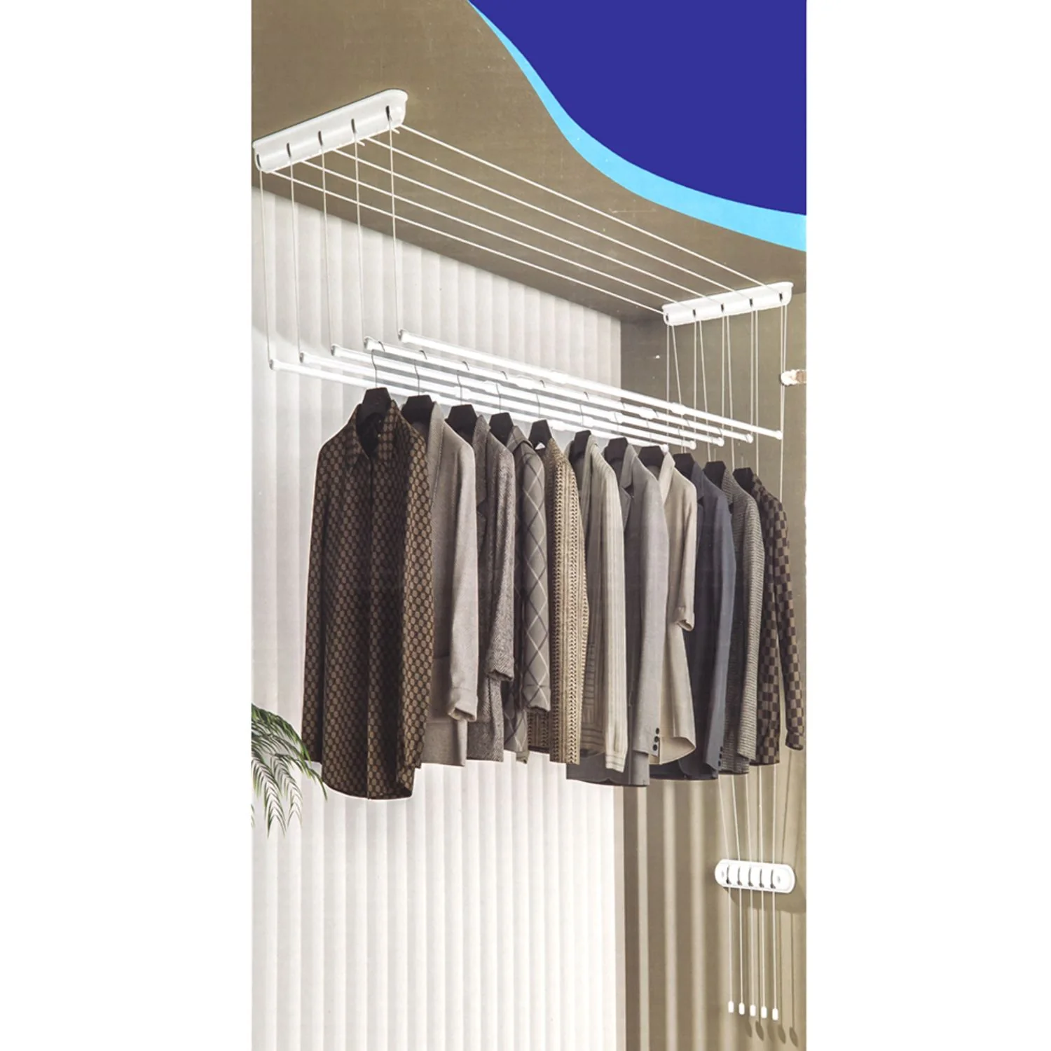 Tendedero De Ropa 180X50 Cm Hierro Color Box Plegable Con Espacio Ahorrador Y Diseño Versátil. Perchero Rack Para Secar Ropa