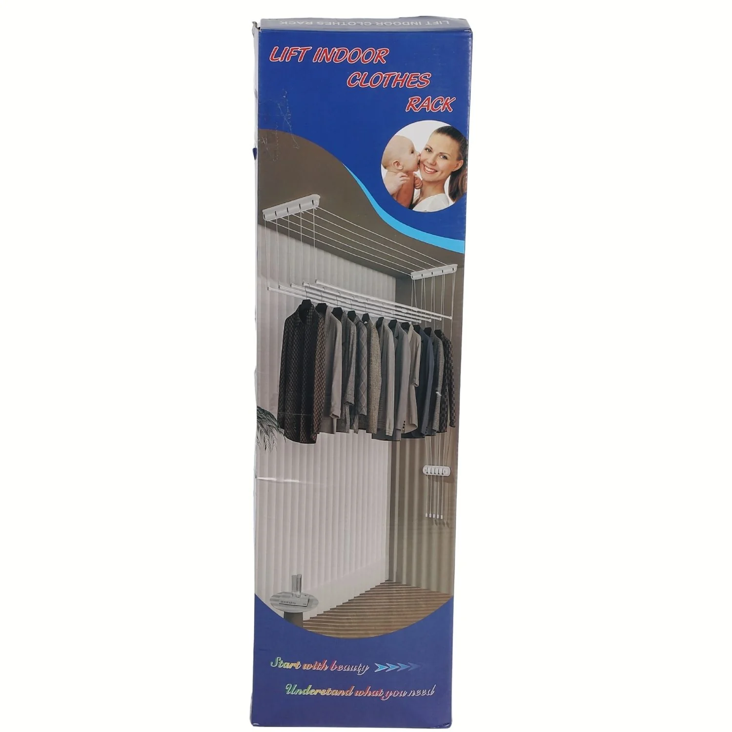 Tendedero De Ropa 180X50 Cm Hierro Color Box Plegable Con Espacio Ahorrador Y Diseño Versátil. Perchero Rack Para Secar Ropa - Image 2