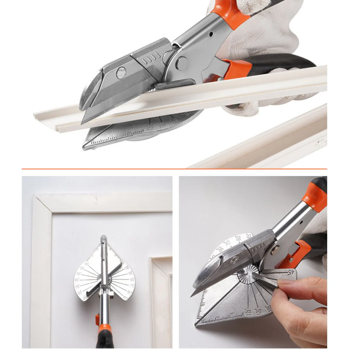 Tijeras Angulares Profesionales. Corte Preciso En 45°, 60°, 75°, 90°, 105°, 120° Y 135°. Ideal Para Molduras Y Canaletas. Corte Angular. - Image 2