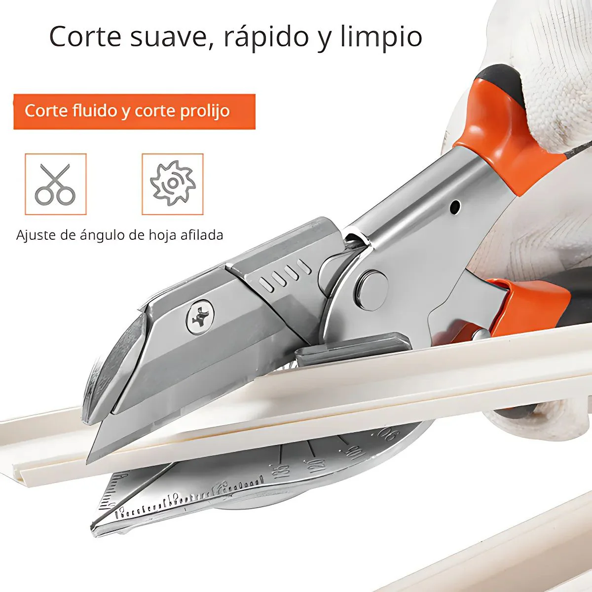 Tijeras Angulares Profesionales. Corte Preciso En 45°, 60°, 75°, 90°, 105°, 120° Y 135°. Ideal Para Molduras Y Canaletas. Corte Angular. - Image 3