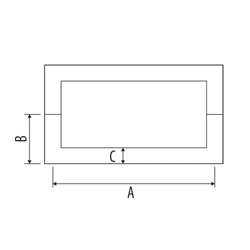 Tirador Cuadrado De 19X152mm Brillante. - Image 2