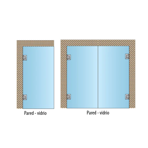 Cierrapuertas BISAGRAS HIDRÁULICAS DE PARED PUERTA DE BAÑO O PUERTAS - VIDRIO TITUS 1.0  PAR DE - Image 3