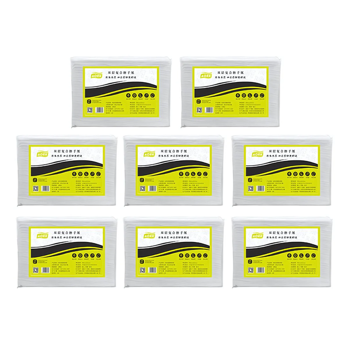 Toallas De Papel Comerciales. Servilletas Inter Dobladas. Papel Secamanos. (Paquete De 8 × 170 Hojas). Compatible TU067.