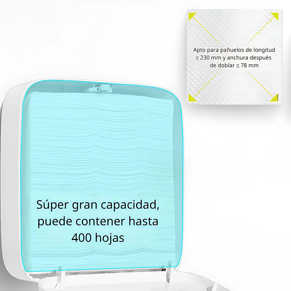 Toallas De Papel Comerciales. Servilletas Inter Dobladas. Papel Secamanos. (Paquete De 8 × 170 Hojas). Compatible TU067. - Image 2