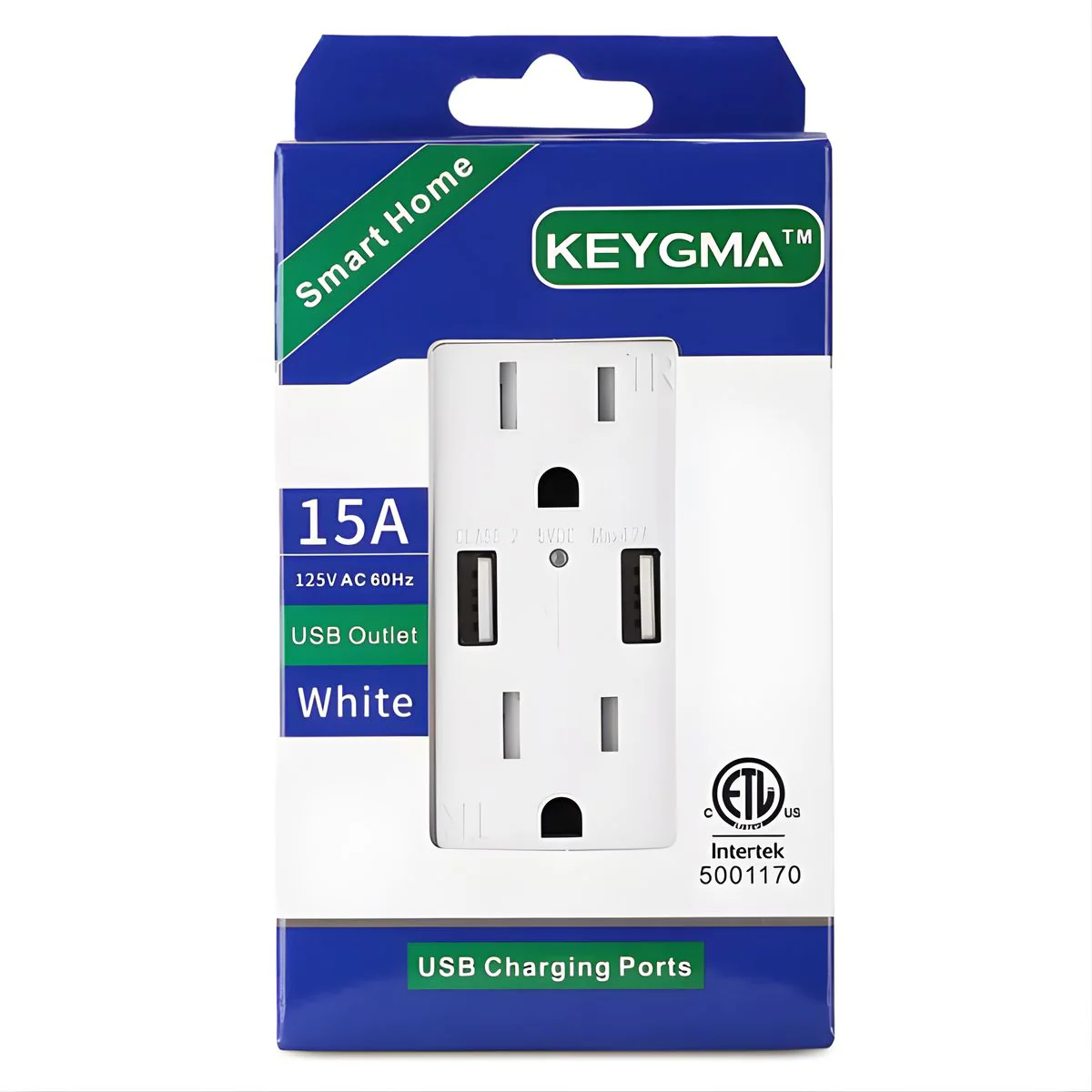 Tomacorriente Doble De Pared 15AMP Con USB Dual 5V 3.1A. Enchufe Con Cargador Para Dispositivos Electrónicos. Protección TR A Prueba De Manipulación KU-15T3. - Image 4