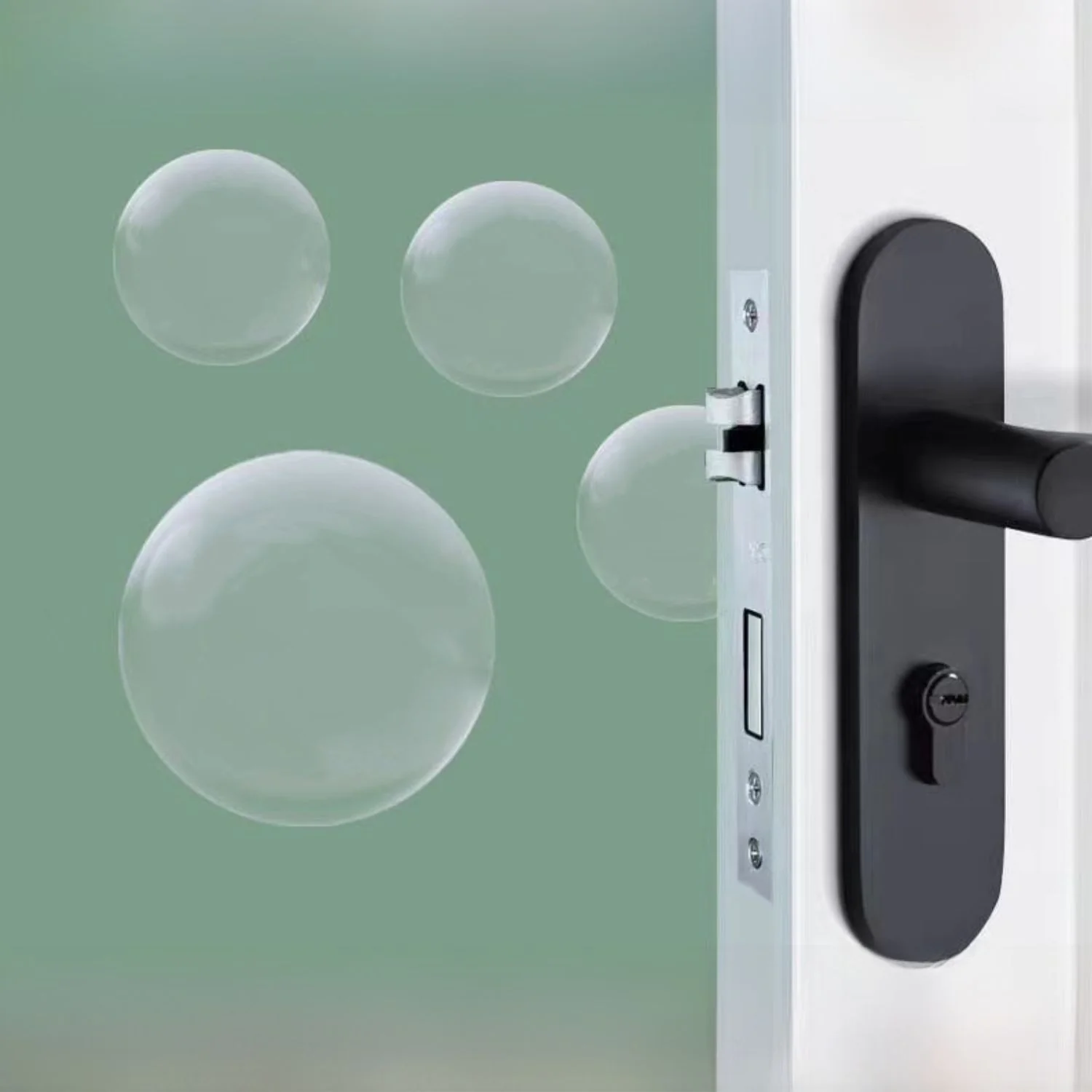 Tope Protector De Manija Puerta Pared Almohadillas Protectoras Autoadhesivas Circulares Piso Y Topes. 4Cm/0.8Cm (Set De 12 Piezas) Bumpers Suaves - Image 6