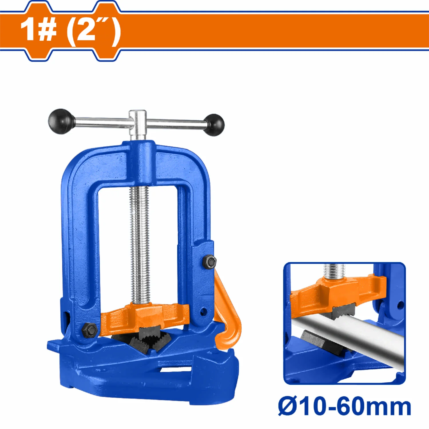 Prensa De Banco Para Tubos Redondos Max 2" Φ10-60Mm Tratamiento Térmico.  Prensa Tornillo