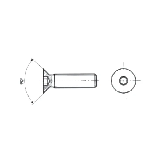 Tornillo Especial Para Remache Roscado M5. Socked Countersink Head M5x25 Mm. Acero Inox - Image 2