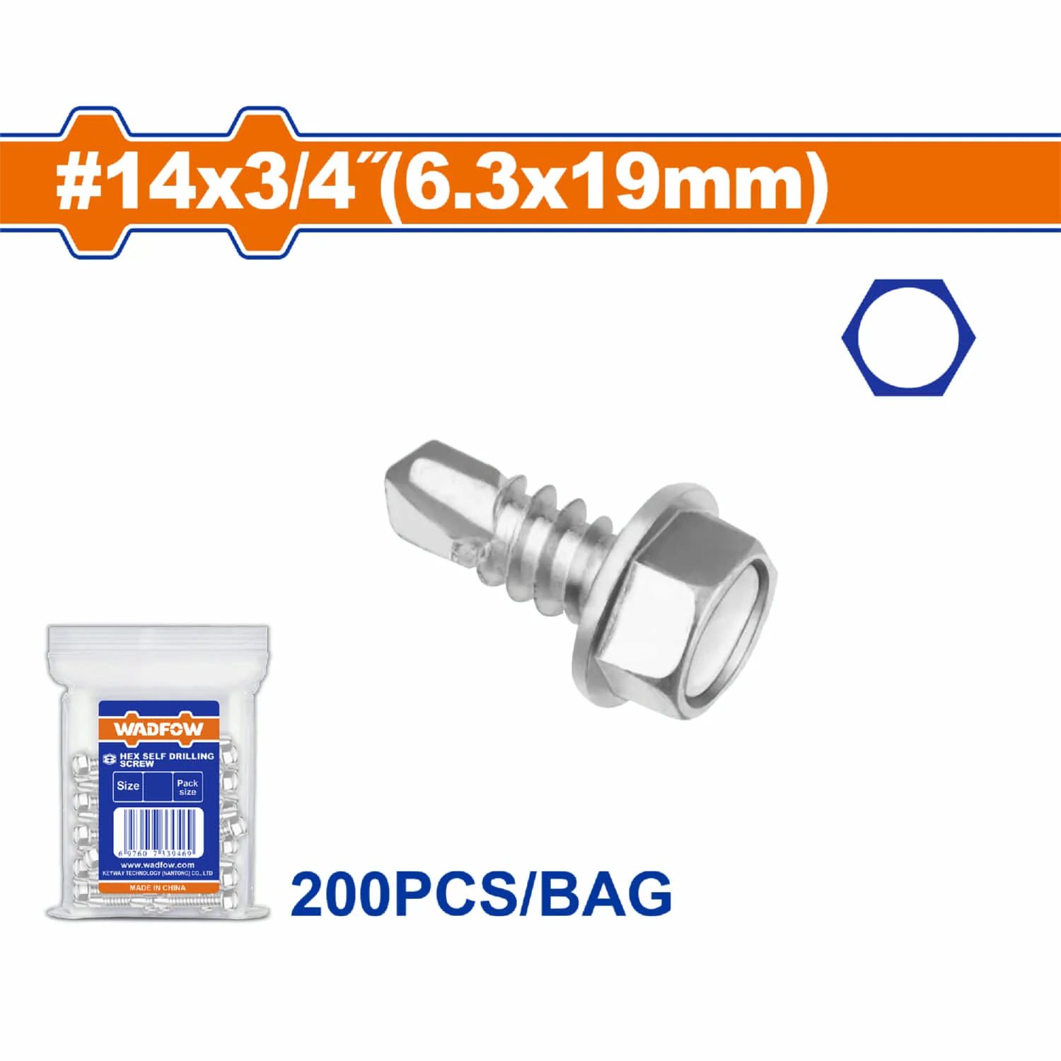 Tornillos Autoperforantes Hexagonales. Zincado. - Image 3