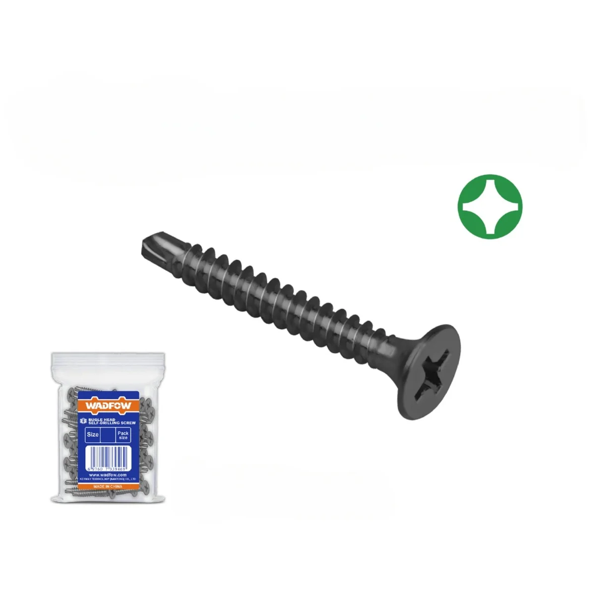 Tornillos Autoperforantes Phillips. Cabeza Avellanada. Fosfatizado.