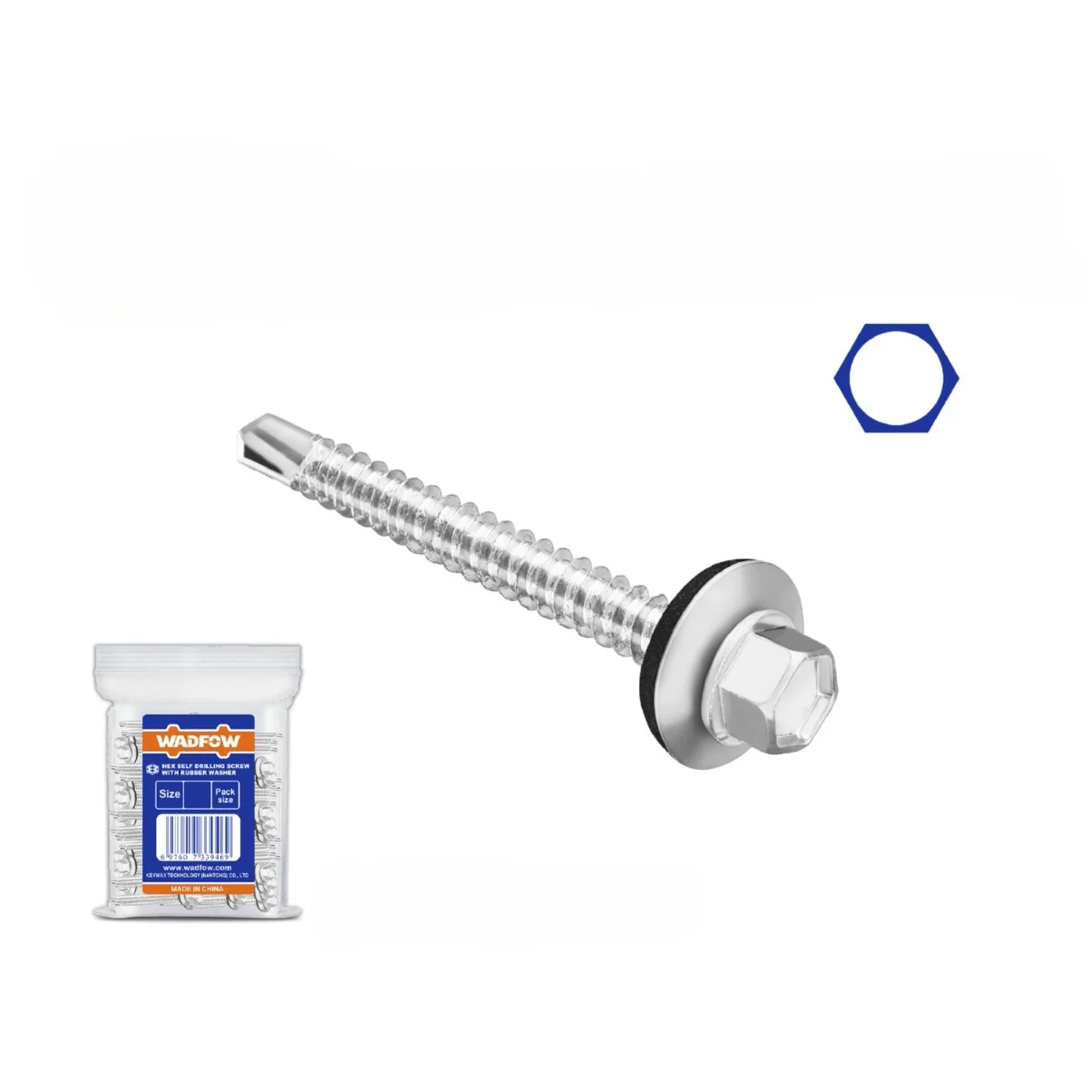 Tornillos Autotaladrantes Con Arandela. Hexagonales. Zincado.