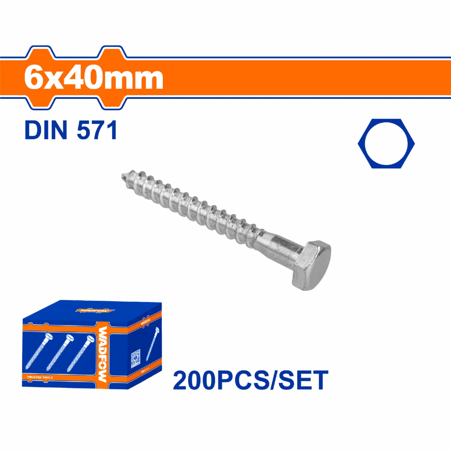 Tornillos Hexagonales De Rosca Parcial Para Madera. Acabado Zinc. - Image 2