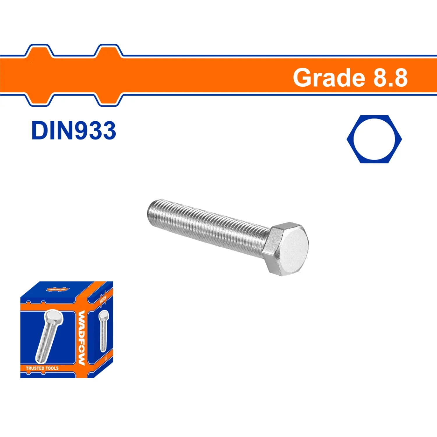 Tornillos Hexagonales  Rosca Completa. Grado 8.8 Galvanizado. Pernos Hexagonales