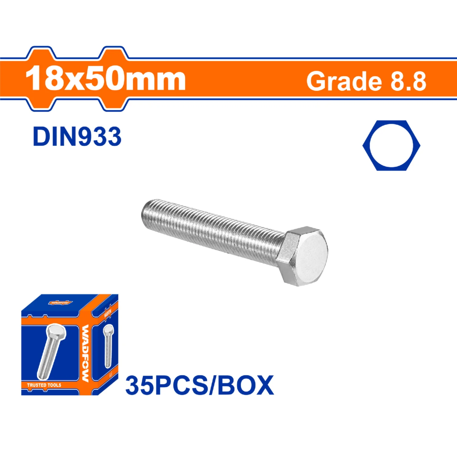 Tornillos Hexagonales Rosca Completa. Grado 8.8 Galvanizado. Pernos Hexagonales. Acero Al Carbono - Image 2