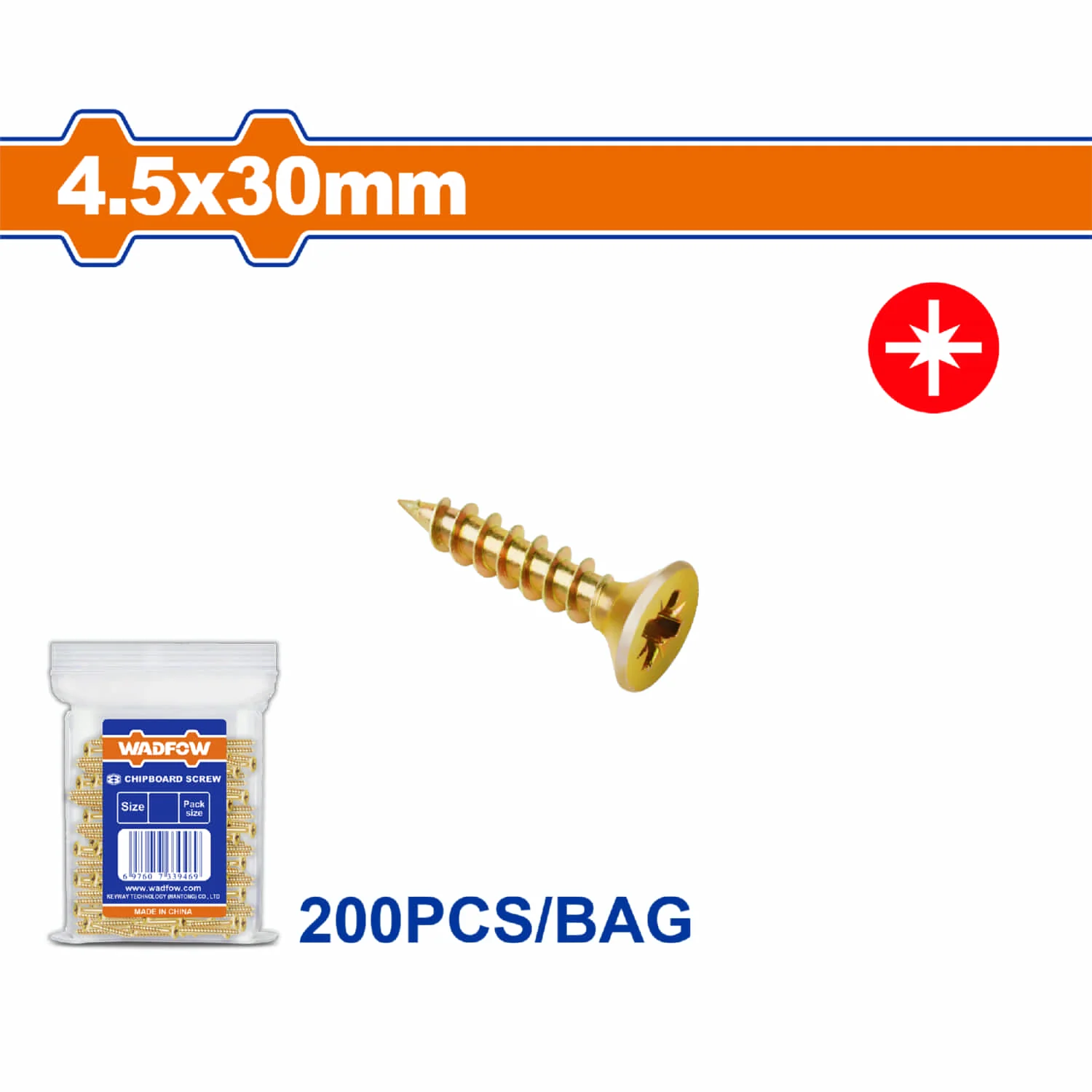 Tornillos Para Aglomerado Pozidrive. Cabeza Avellanada. Amarillo. - Image 12