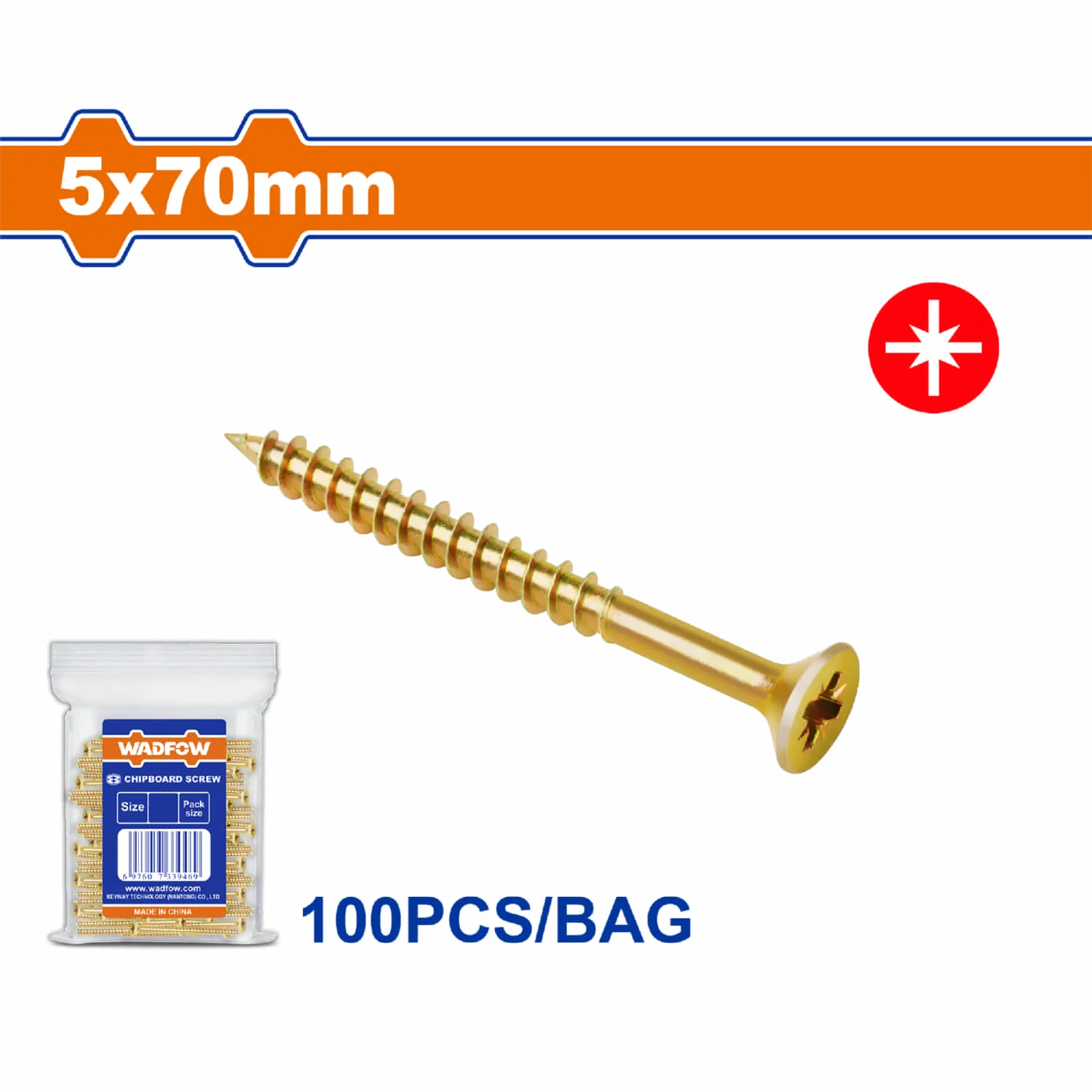 Tornillos Para Aglomerado Pozidrive. Cabeza Avellanada. Amarillo. - Image 18
