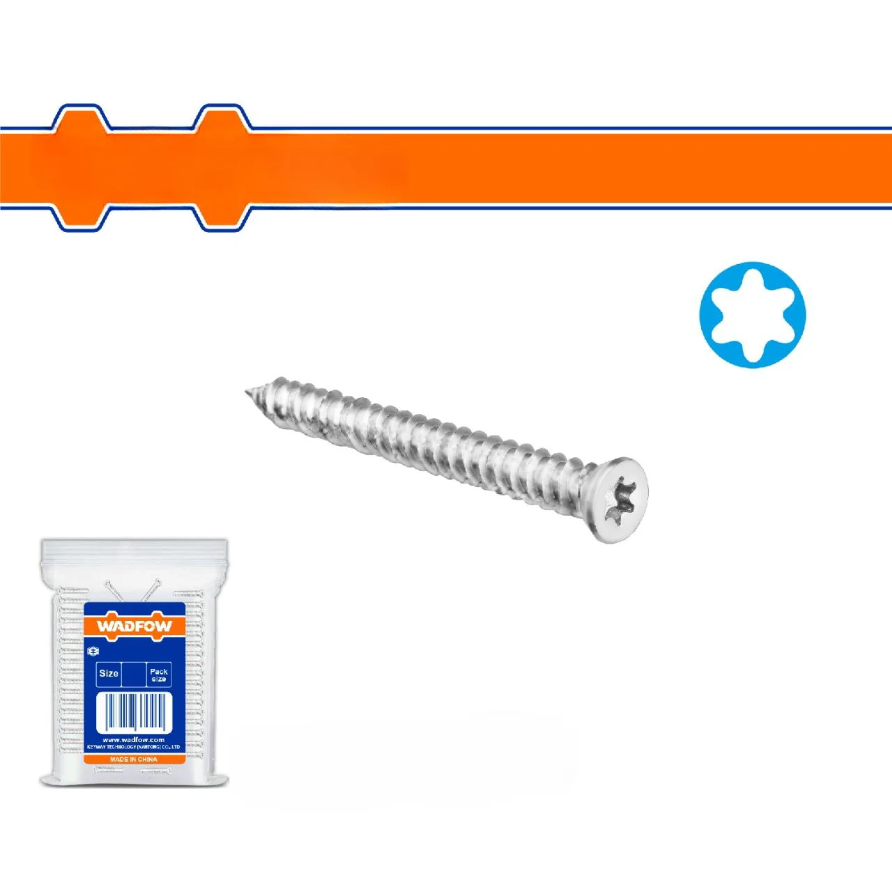 Tornillos Para Concreto. Cabeza Avellanada Y Punta Torx. Acabado Galvanizado.