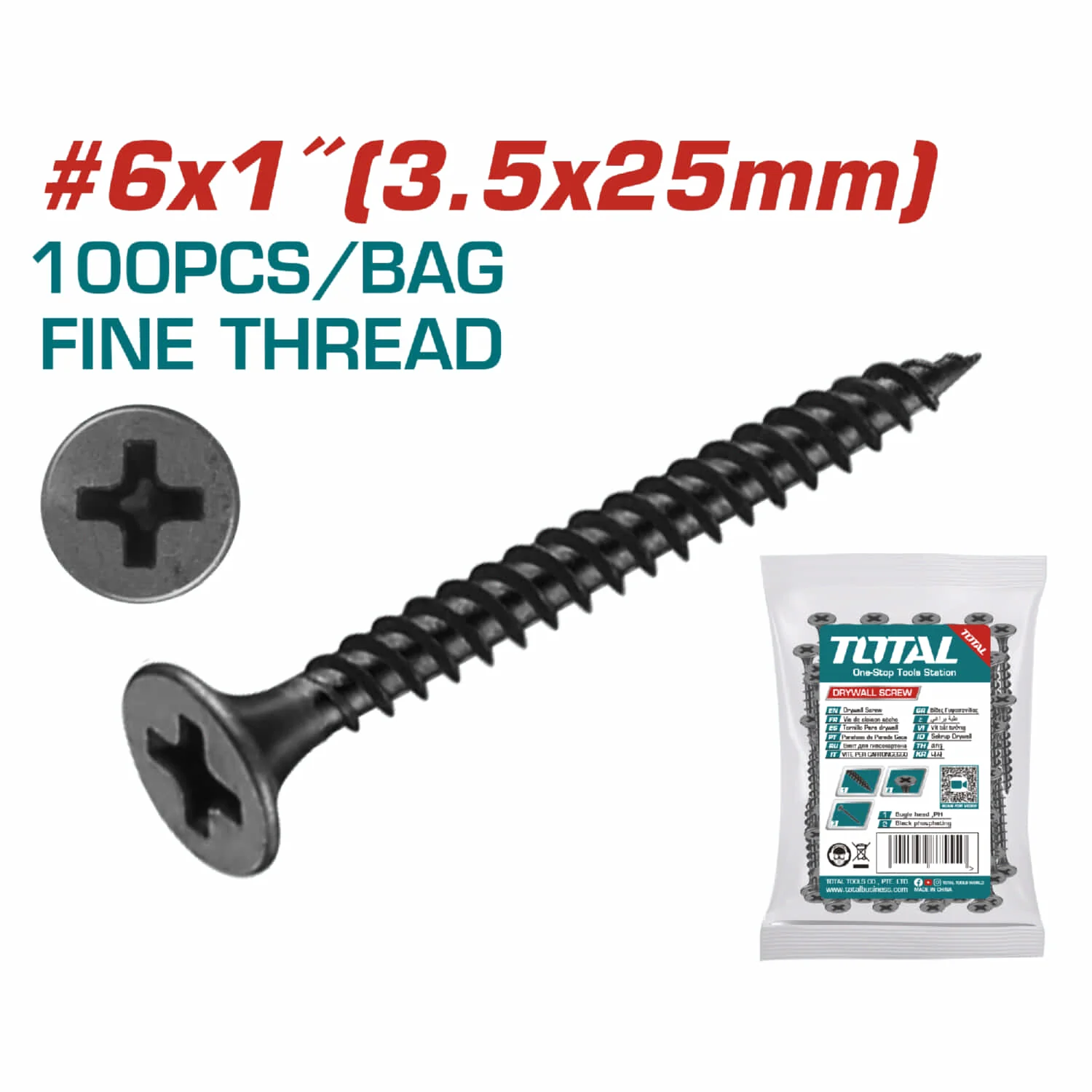 Tornillos Para Gypsum (Yeso) Rosca Fina. Fosfatizado. Phillips. - Image 3