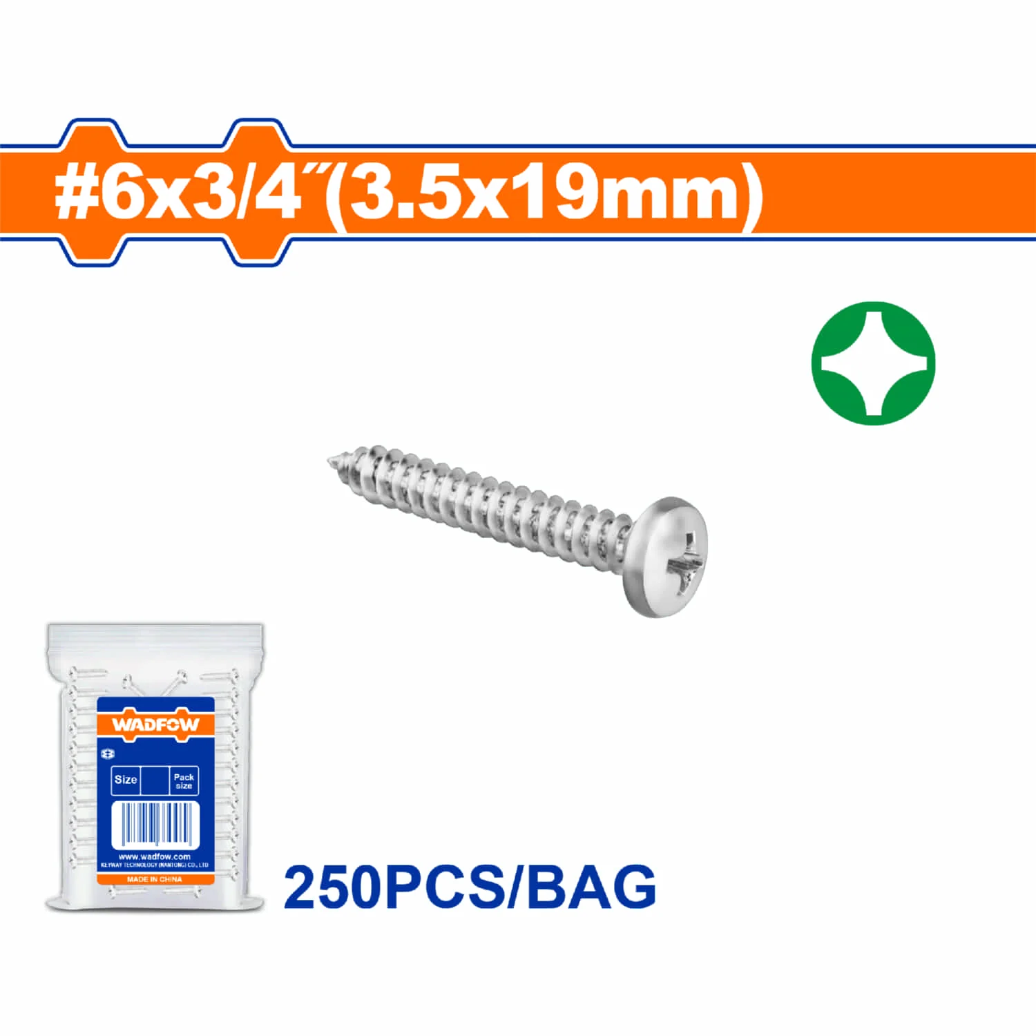 Tornillos Para Madera Phillips Cabeza Redonda. Autorroscante. - Image 2