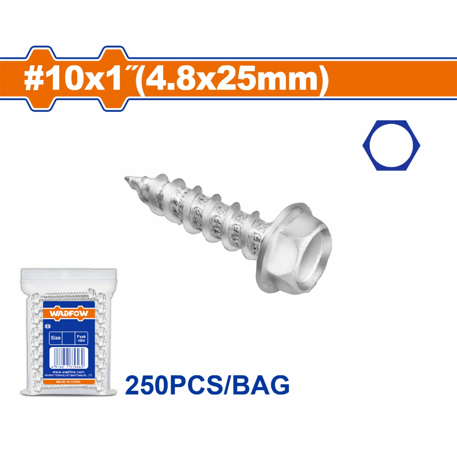 Tornillos Para Techo Hexagonal Galvanizado. Autorroscante. - Image 2