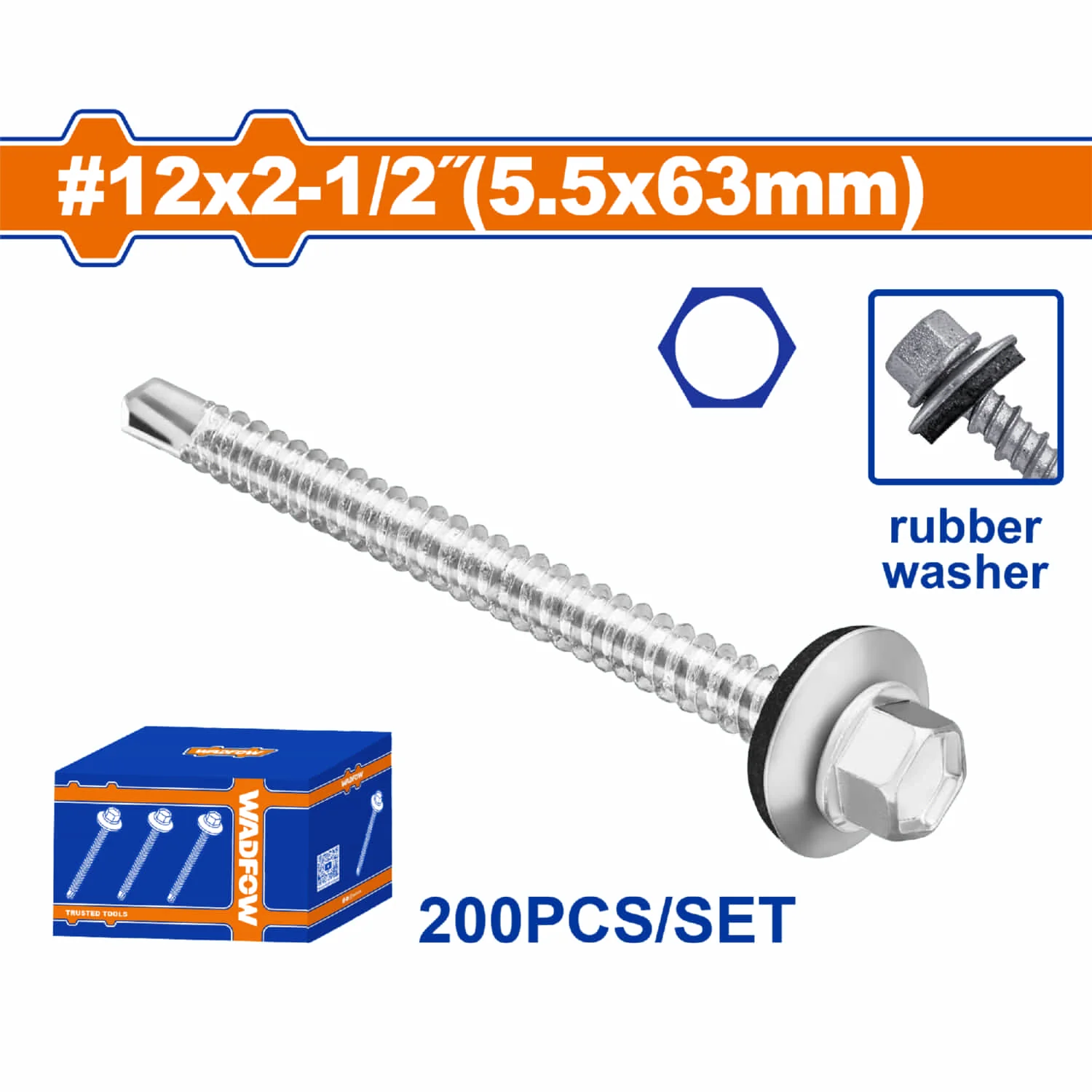 Tornillos Punta Broca Con Arandela Para Techo Hexagonal Autoperforante - Image 10