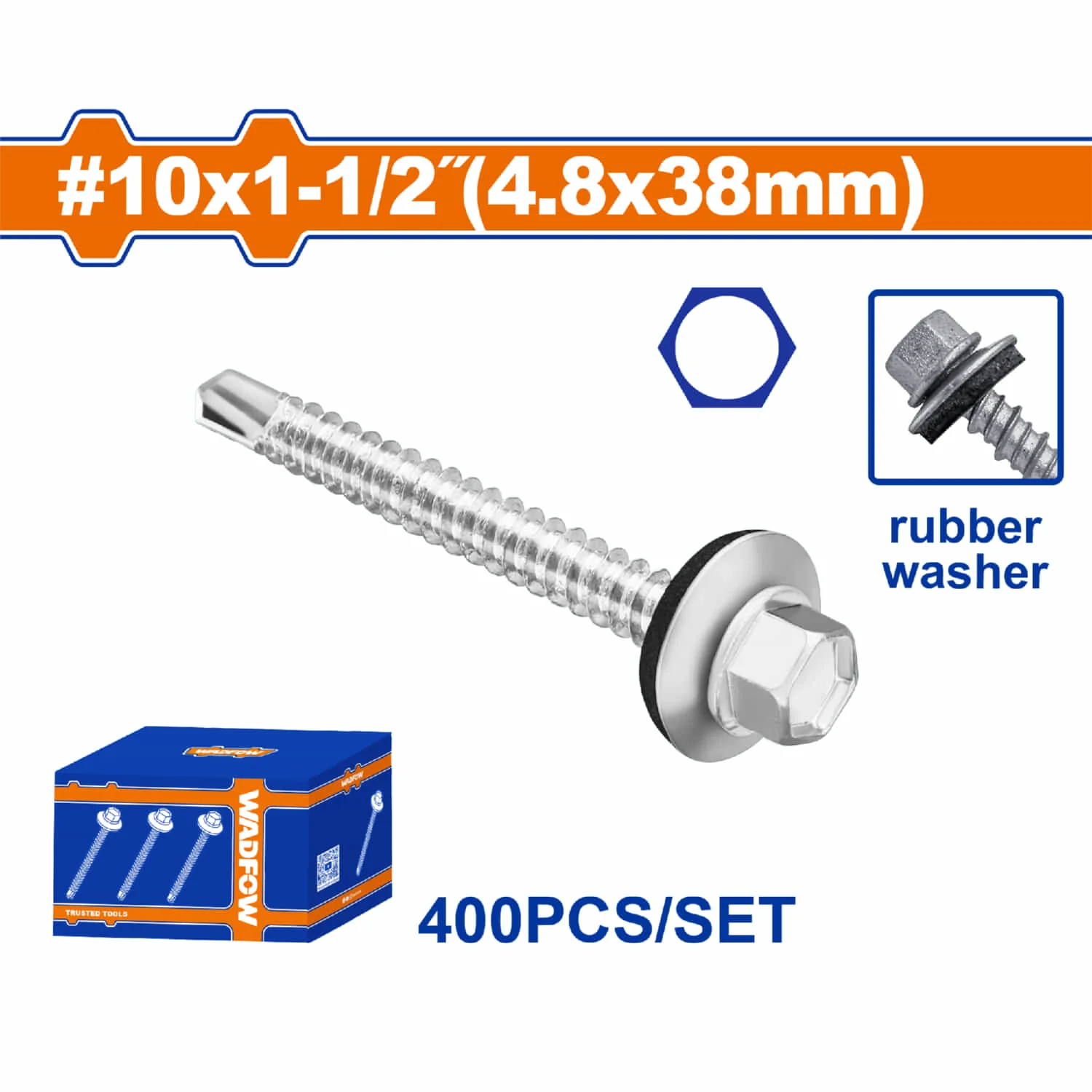 Tornillos Punta Broca Con Arandela Para Techo Hexagonal Autoperforante - Image 5