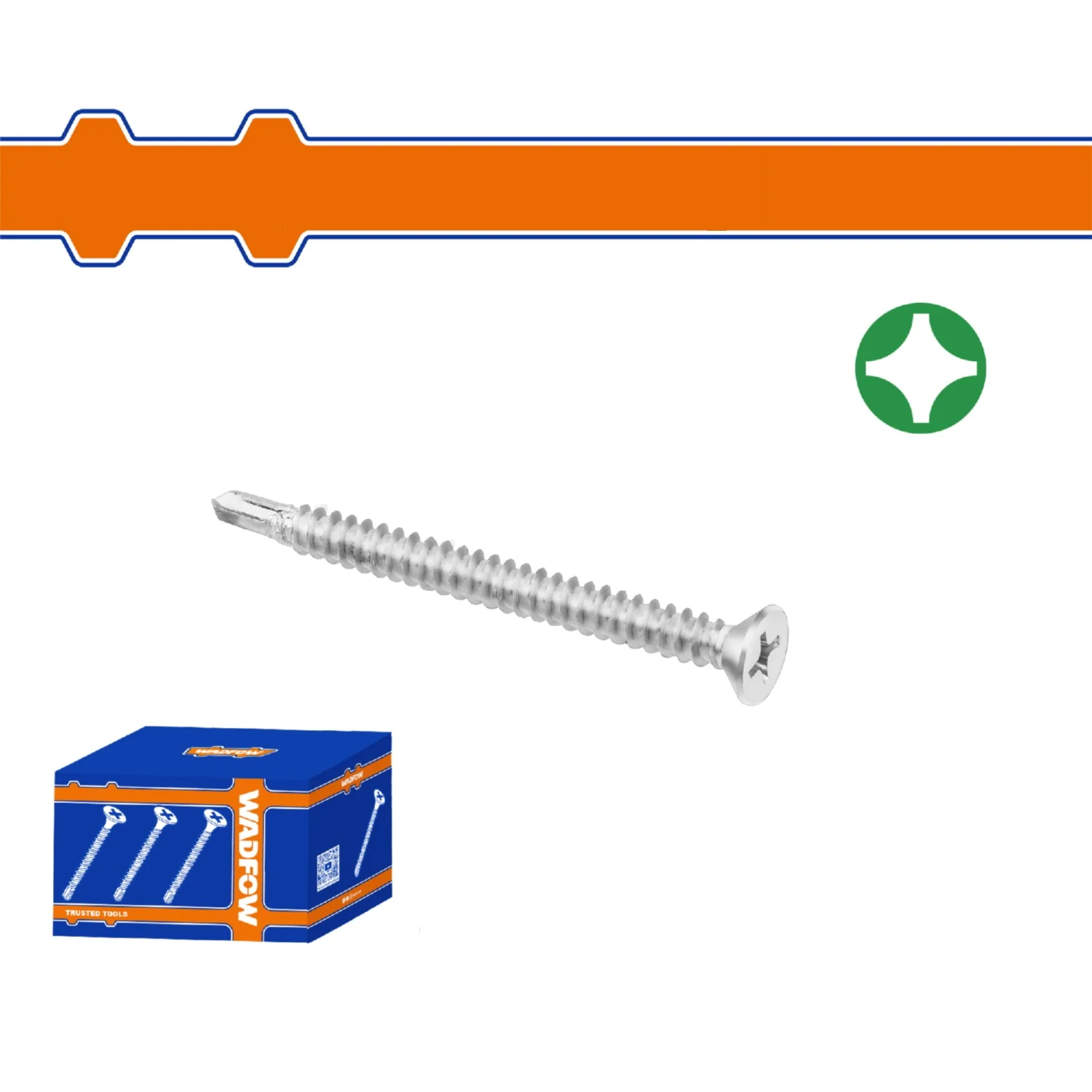 Tornillos Punta Broca  Phillips Avellanado. Acabado Zinc. Para Perforar