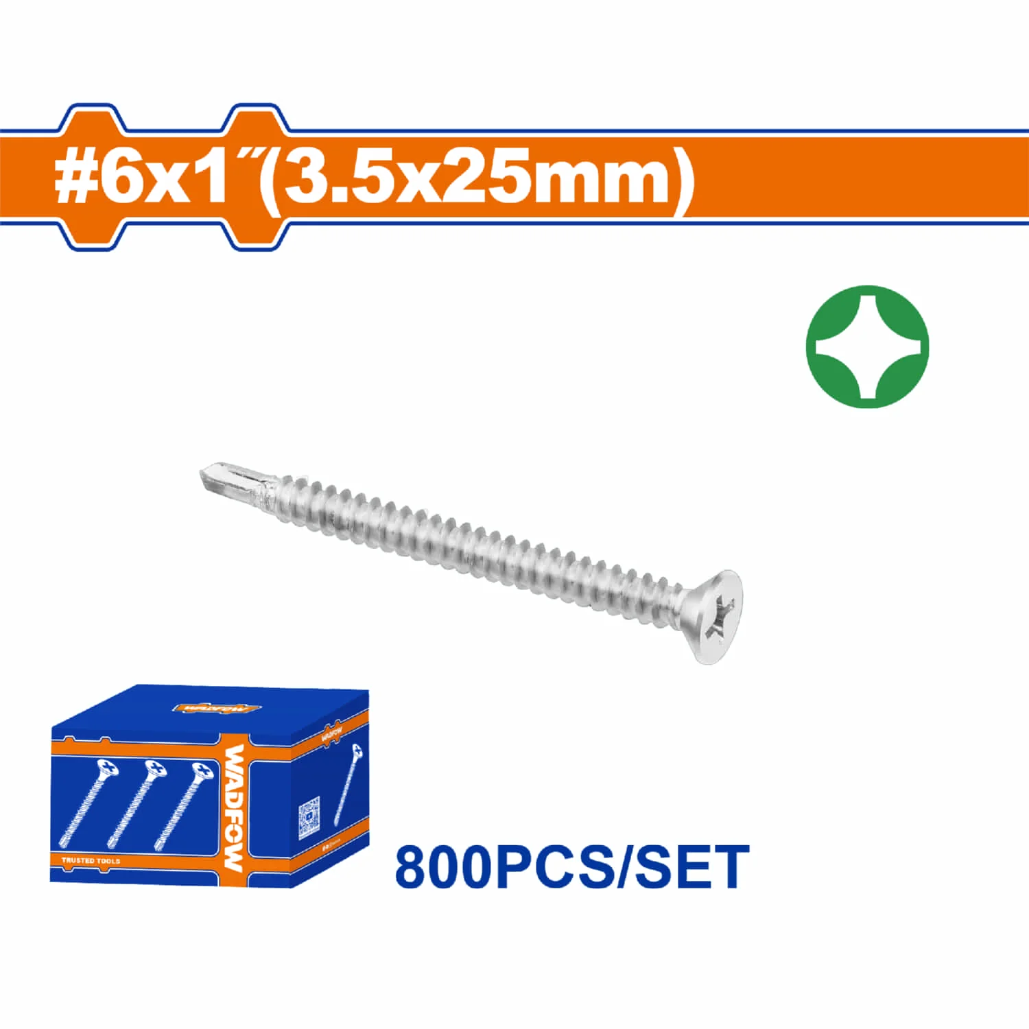 Tornillos Punta Broca  Phillips Avellanado. Acabado Zinc. Para Perforar - Image 2