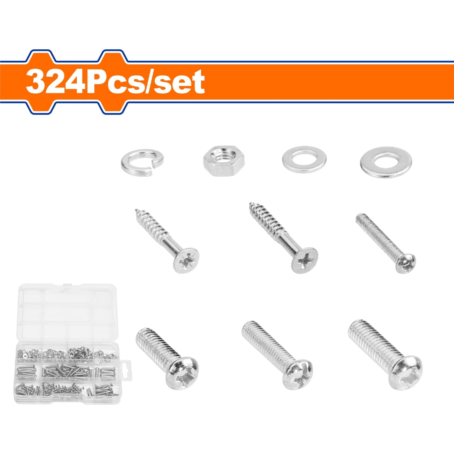 Tornillos Y Tuercas Hexagonales Con Arandelas. Galvanizado. (324 Piezas) Se Vende En Kit. Arandela Plana. - Image 2
