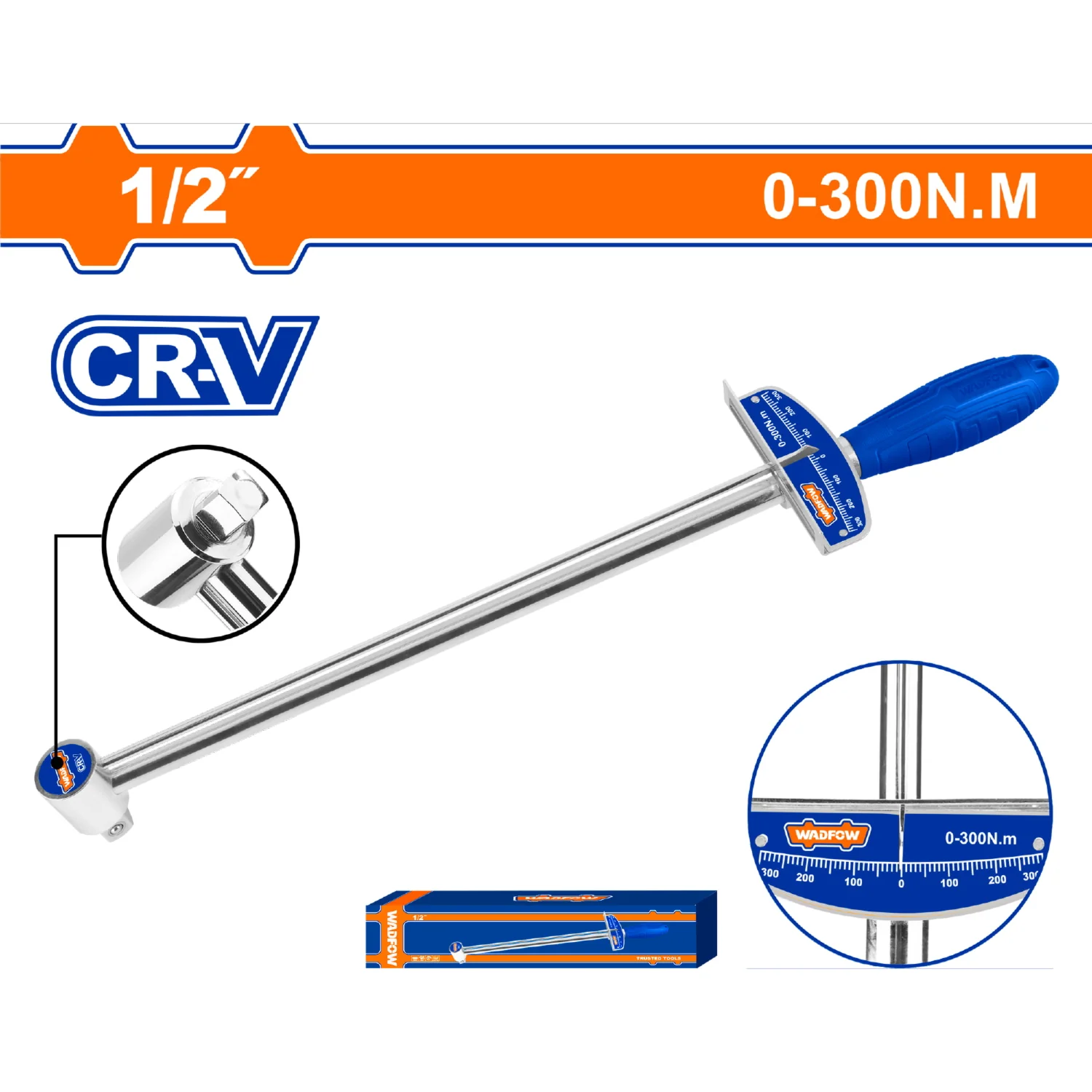 Torquímetro De 1/2" Rango: 0-300N.M Cr-V Tratamiento Térmico. Cromado. Llave De Torsion - Image 2