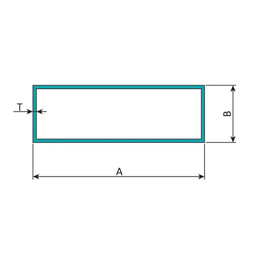 TR-18 Tubo Rectangular 2" X 1" Espesor 1.6Mm. Largo 5.85M. Acabado Anodizado Negro. - Image 2